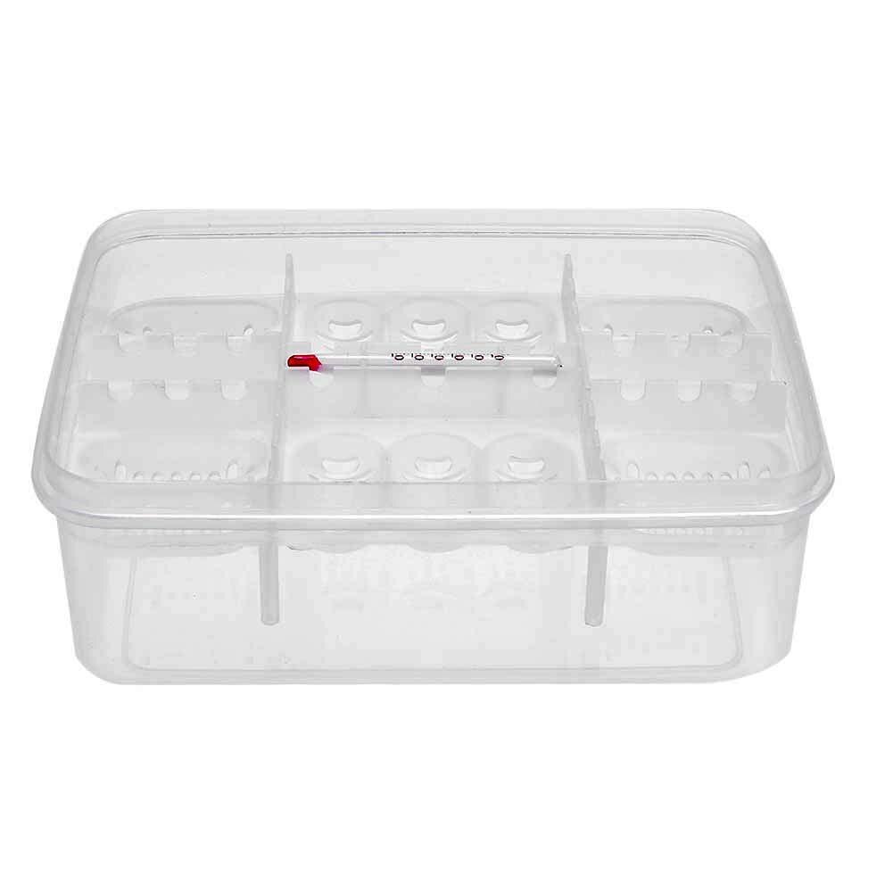 Plástico práctico 16 rejillas Reptiles de plástico bandeja para incubar huevos serpiente, lagarto huevos caja de incubadora herramienta de incubación terrarios