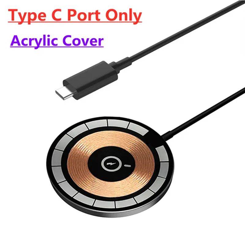 Soporte de cargador inalámbrico magnético de 65W Macsafe para iPhone 14 13 12 Pro Max Airpods Pro USB C cargadores de estación de carga rápida