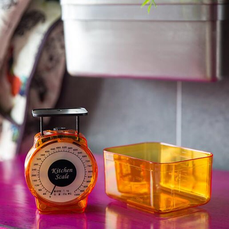 Mini kitchen Scale with tray bowl Measure and Compass Mechanical Scales balance Measuring weight cooking tool