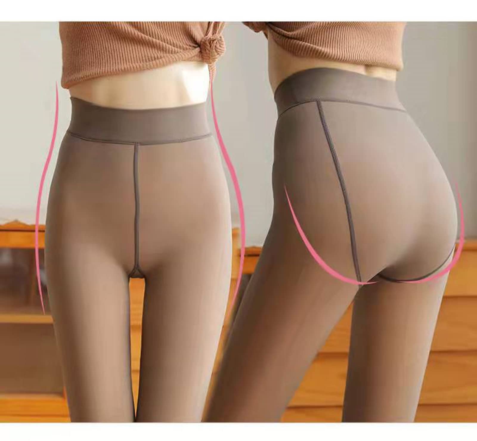 Winter Warm Leggings Sexy Slim Translucent Pantyhose Nylon Tights High Waist Elastic Thick Wool Sock Pants Women Thermal Legging