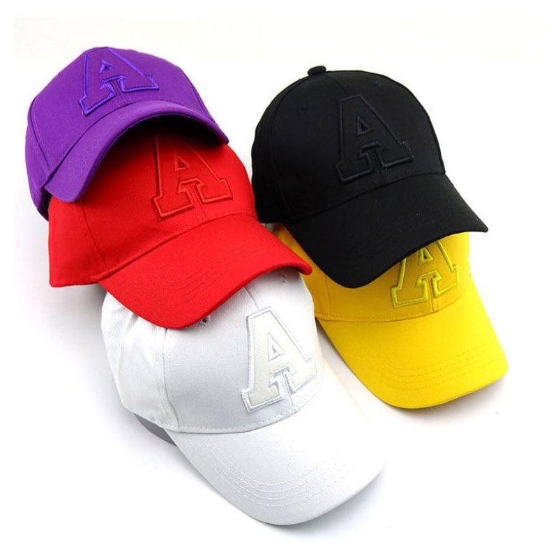 Doitbest 2 to 8 år gammelt barn baseballkasket hip hop spring a bogstaver børn solhat solid drenge piger kasketter snapback hatte