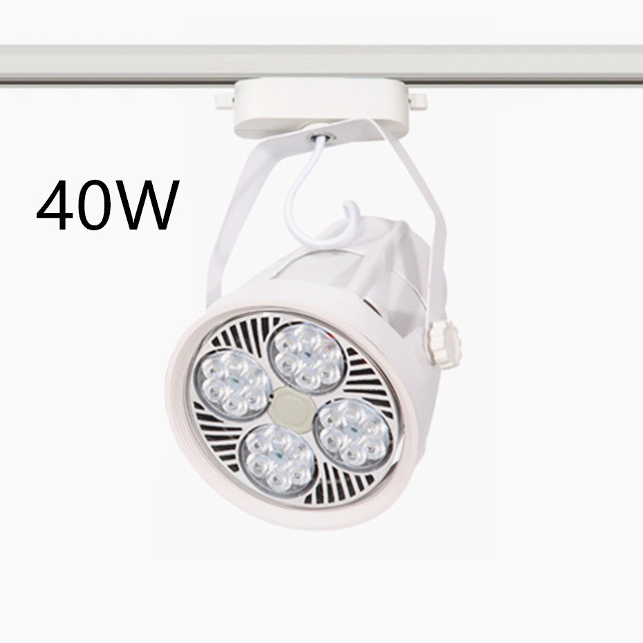 Led Spoor Licht 360 Dergee Rotatie Verstelbare Led Rail Spot Led Lamp Indoor Kleding Winkel Geleid Spoor Armaturen: 40W White / White