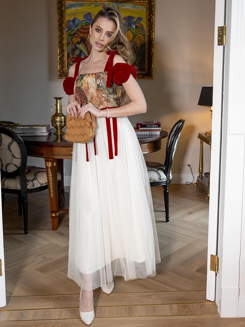 Backless korte mouw witte chiffon bruiloft gast jurk sexy zomer lange jurk elegante bloemen maxi avondjurk voor vrouwen 2024