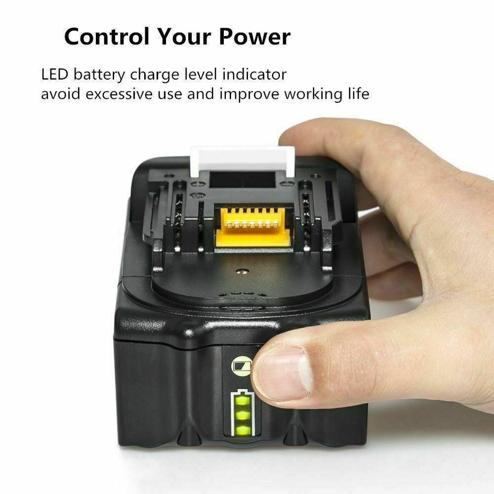 2 stk original til makita 18v 12000 mah genopladeligt elværktøjsbatteri med ledet li-ion udskiftning lxt  bl1860b bl1860 bl1850
