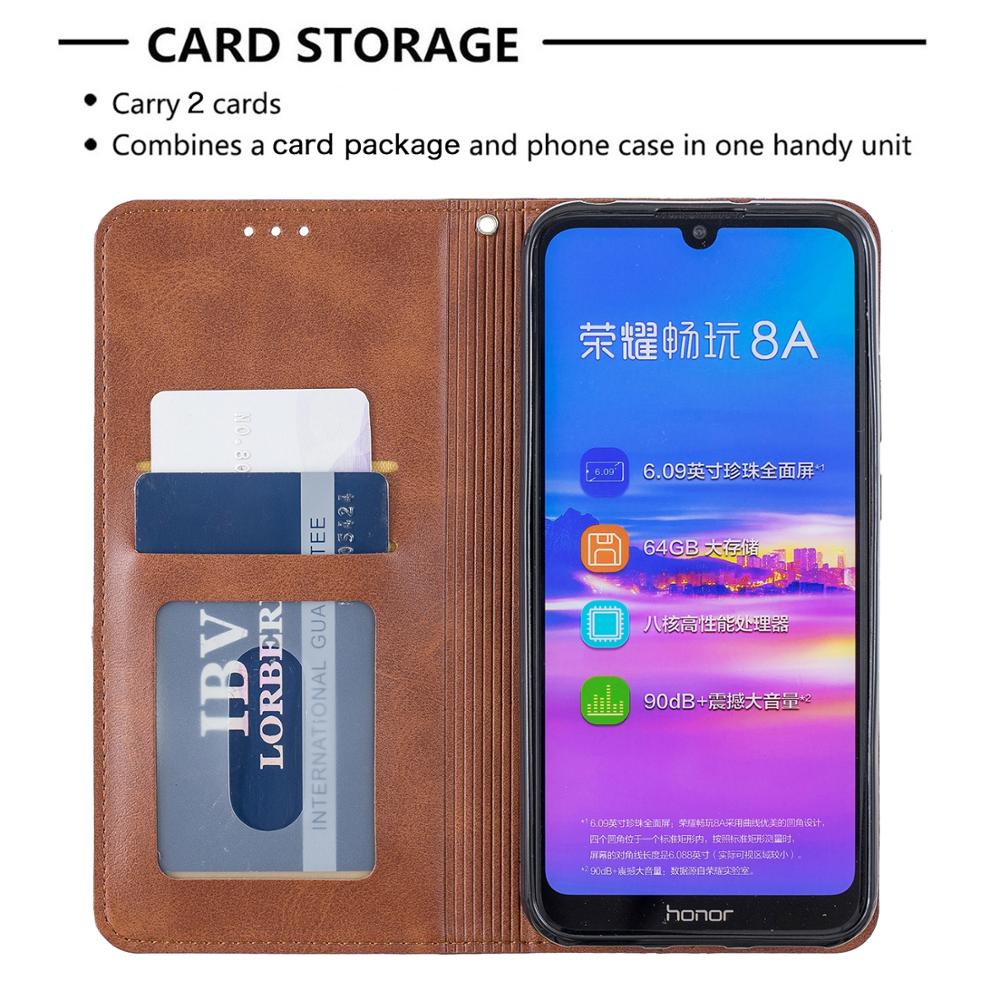 Tobebest Magnetische Wallet Leather Case Voor Huawei Y6 Case Cover voor Huawei Honor 8A 8a Flip Cover Met Kaart pocket