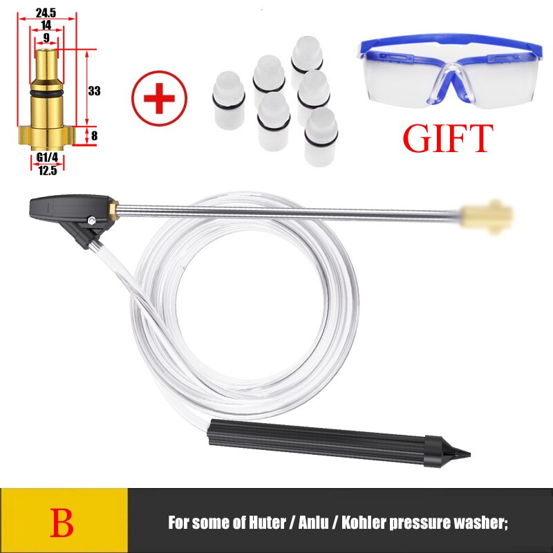 Pressure Washer SandBlasting Kit Wet Sandblaster Lance Nozzle for Karcher K5 Huter Interskol Lavor Parkside High Pressure Washer: B
