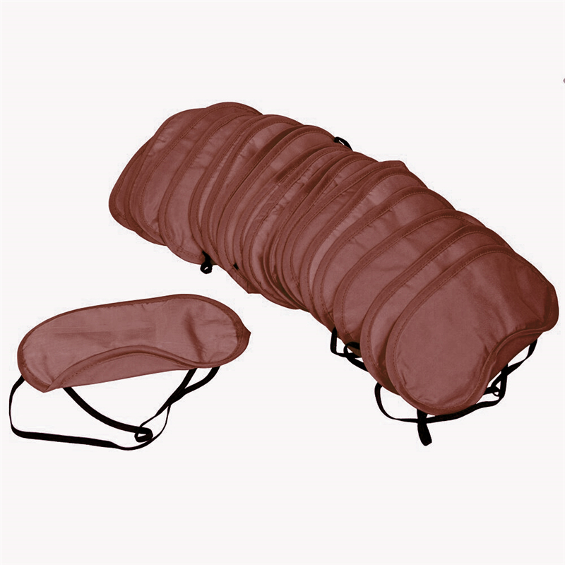 10 Teile/los Weiche Reisen Schlafen Augen Maske Schwarz Schatten Entspannen Schlaf Frauen Männer Augenbinde Augenklappe Nacht Augenklappe: Coffee 10pcs