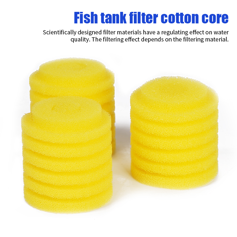 2-10 stuks aquarium filterspons ingebouwd filterelement gele katoenen kern aquarium vervangende spons huisdier aquarium accessoires