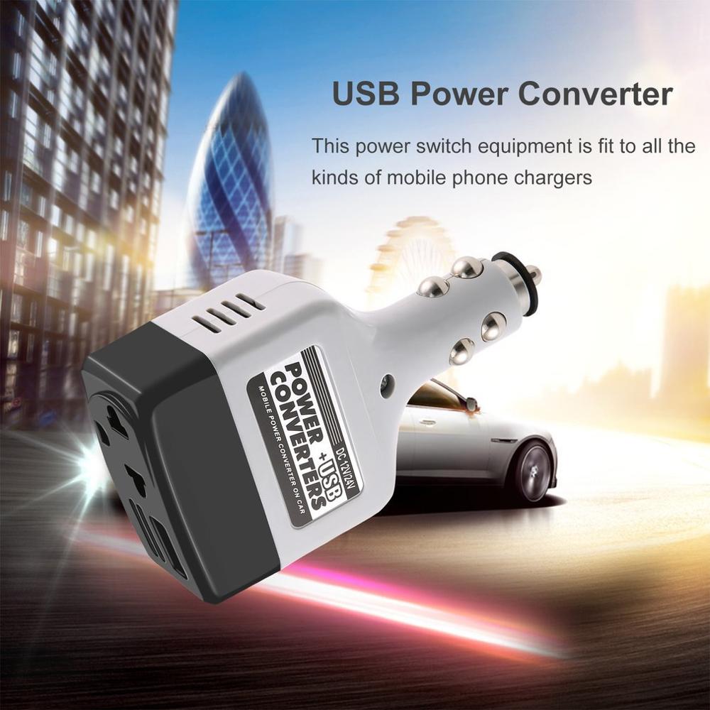 Dc 12/24 V Naar Ac 220 V/Usb 6 V Auto Omvormer Adapter Mobiele Auto Power autolader Converter Met Usb Interface