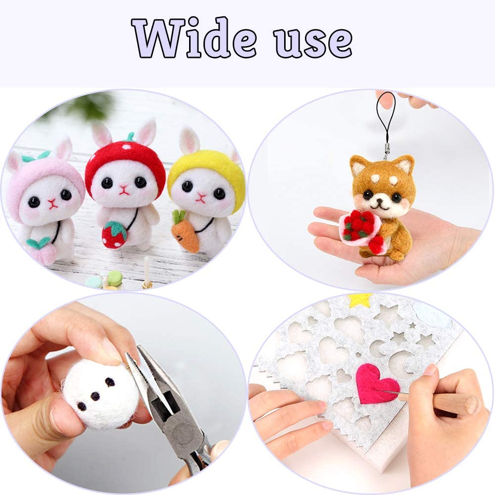 LMDZ 345PCS Soft Felt Fabric Non-woven Felt Fabric Sheet Patchwork DIY Sewing Dolls Crafts Craft Kit Starter Hand Spinning Fiber