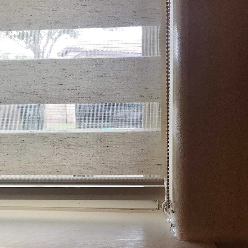 8Pcs Curtain Clear P Clips Hook,Roller Blind Clips Child Safety Chain Cord P Clip Hooks for Vertical Roman Roller Blinds