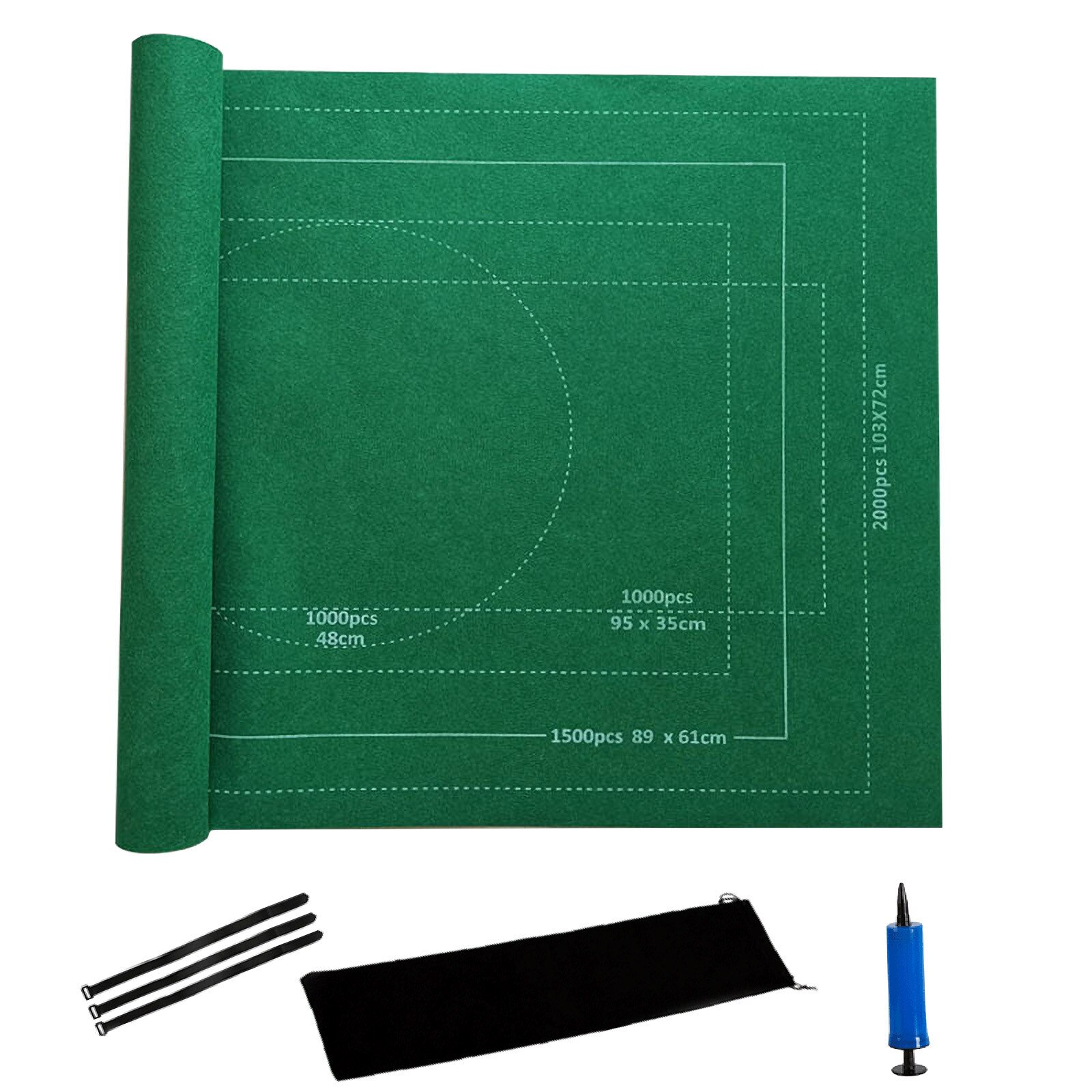 Estera de rompecabezas, rollo de rompecabezas, Alfombra de fieltro, manta de rompecabezas para hasta 2000 piezas, accesorios rompecabezas, bolsa de almacenamiento de viaje portátil