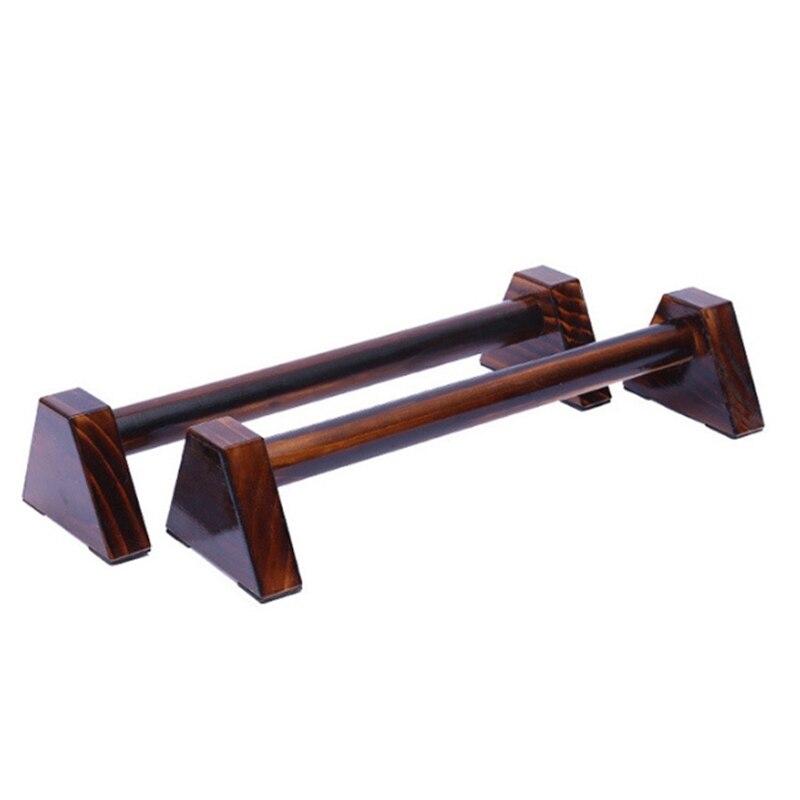 40CM Wooden Push-Ups, 1 Pair of Inverted Supports, Balanced Parallel Bars, H-Shaped Double Bar Fitness Equipment