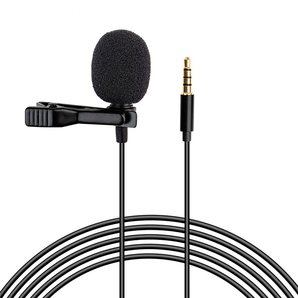 1 Set Lavalier Mic Clip-on Mini Lapel Mic for PC Phone Computer