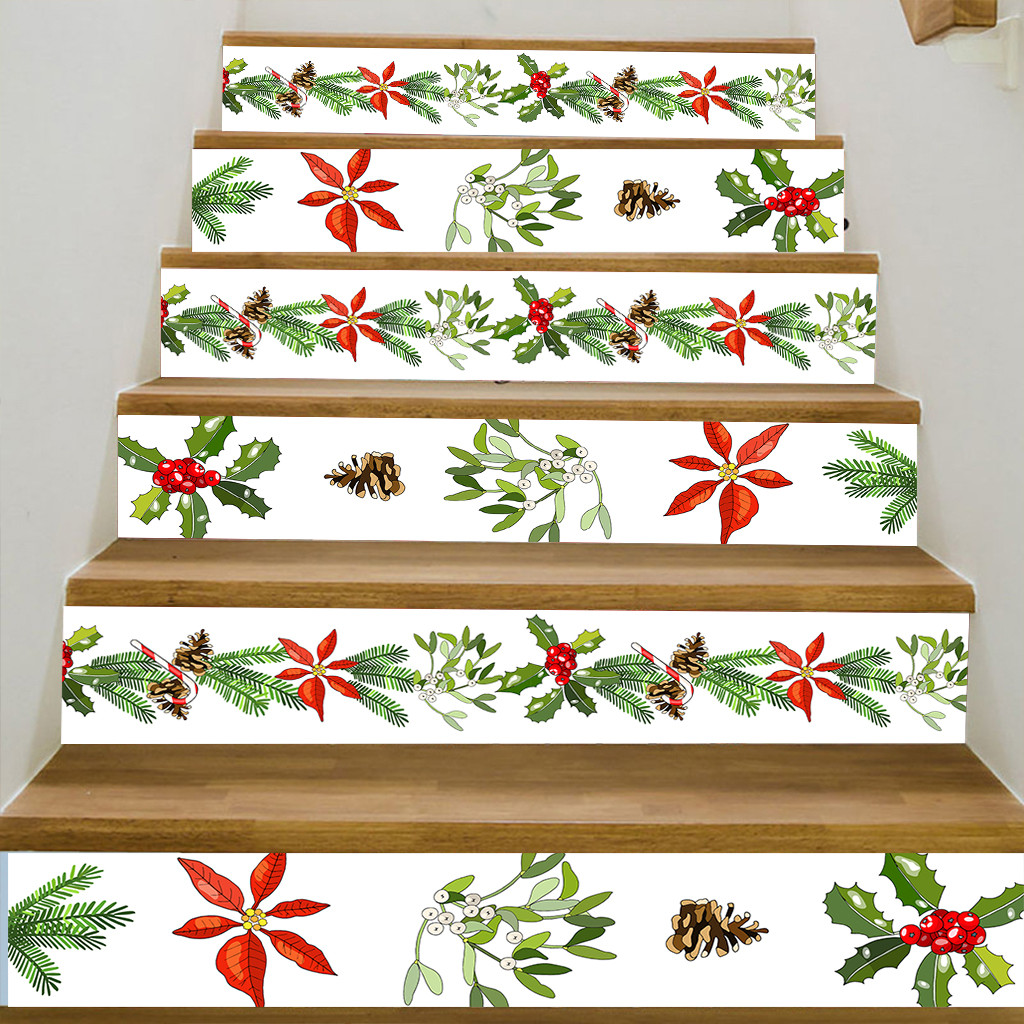 Stair Stickers Furniture Decoration Stair Stickers Christmas Stair Stickers Home decor sticker Stair Stickers: Gold