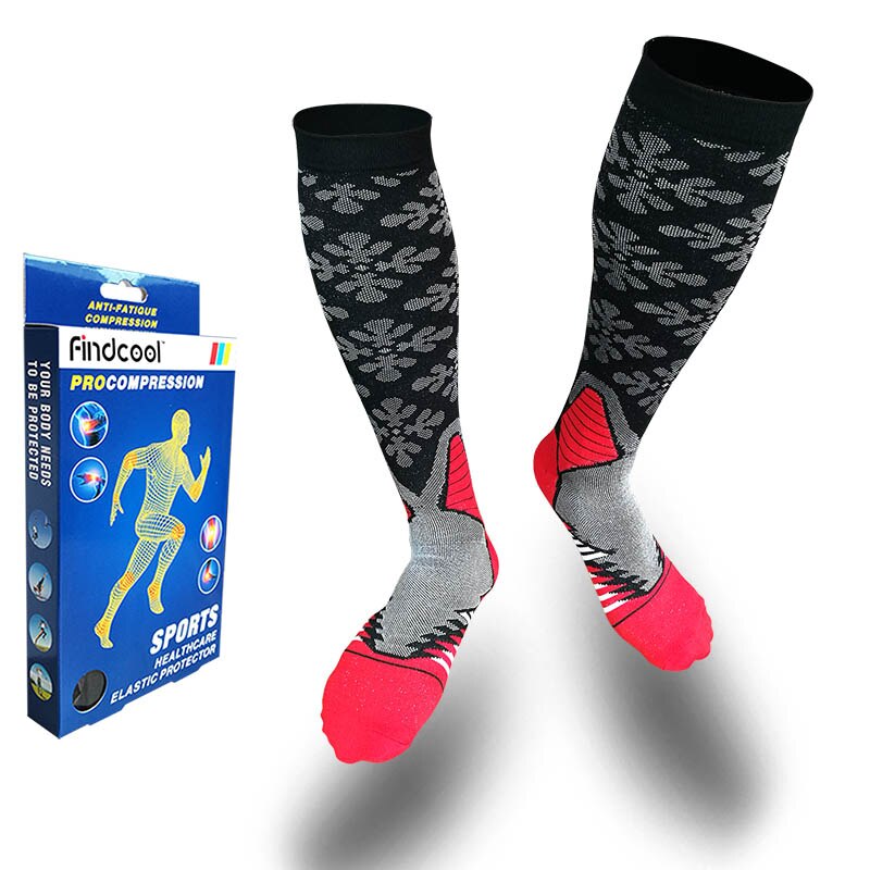 FINDCOOL Absolvierte Kompression Socken Für Krankenschwestern Radfahren Läufer Fitness Gewichtheben Mutterschaft Lehrer Für Mann Frauen: Red / EUR 36-40