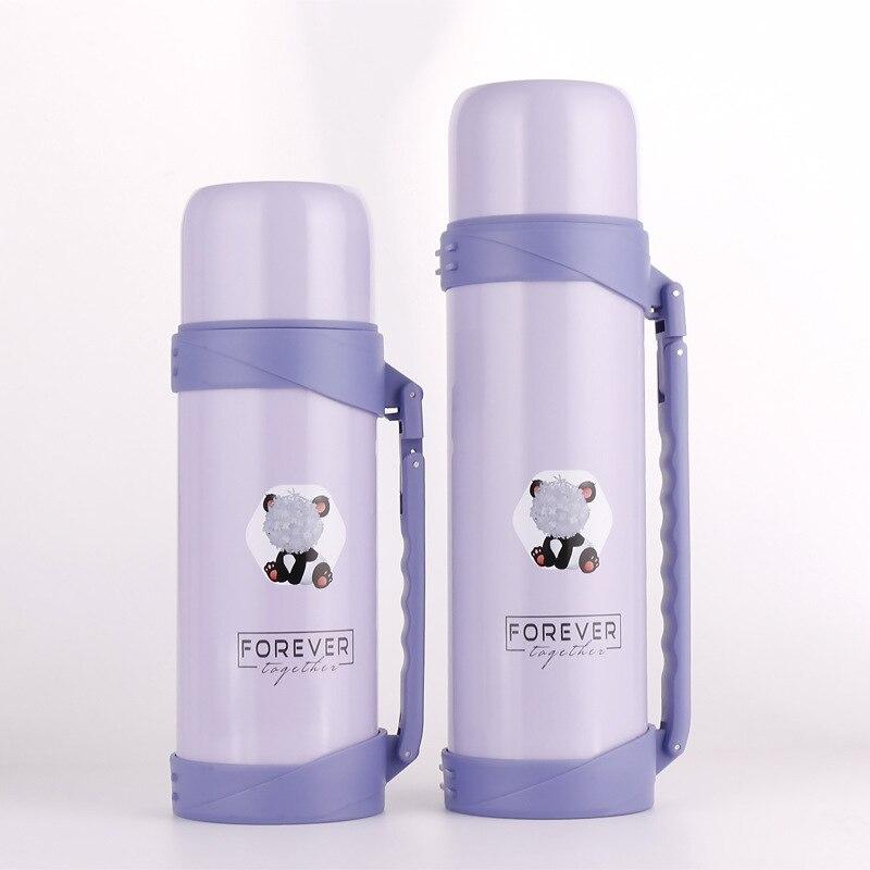 Bouteille Thermos 1.2L/1.5L bouteille d'eau chaude de voyage en plein air bouteille sous vide en acier inoxydable bouteille Thermos Portable de grande capacité