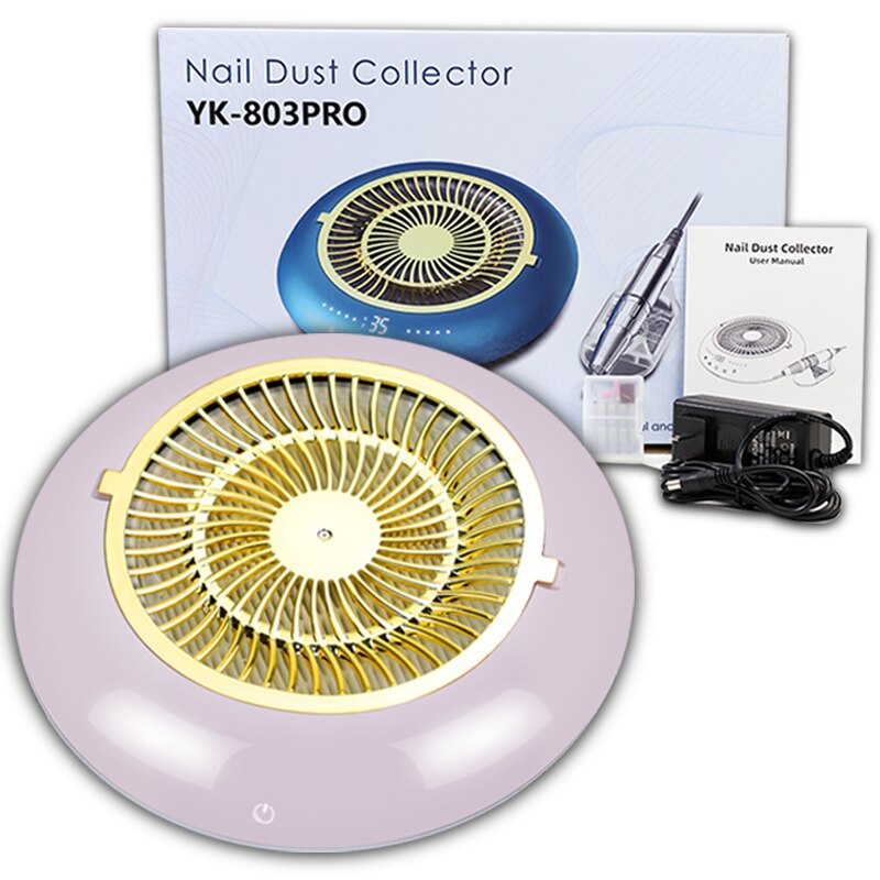 Nowy 2w1 35000 obr/min wiertarka robić paznokci maszyna z silne ssanie odpylacz robić paznokci niski poziom hałasu robić paznokci odkurzacz maszyna robić manicure: różowy / AU