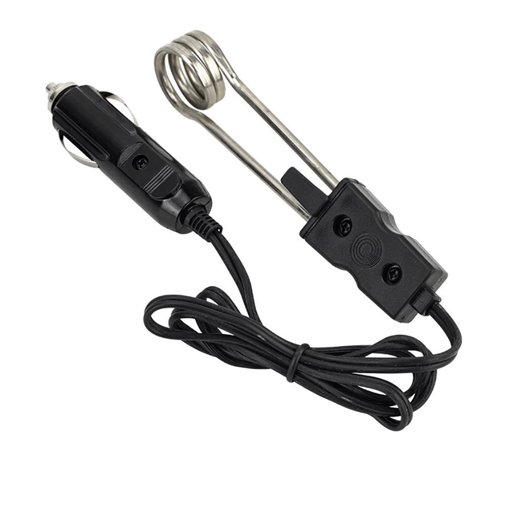 12V/24V Car Drink Heater Auto Electric Immersion Liquid Tea Coffee Water Heater Portable Safe Car Immersion Heater Auto Elec: 12V