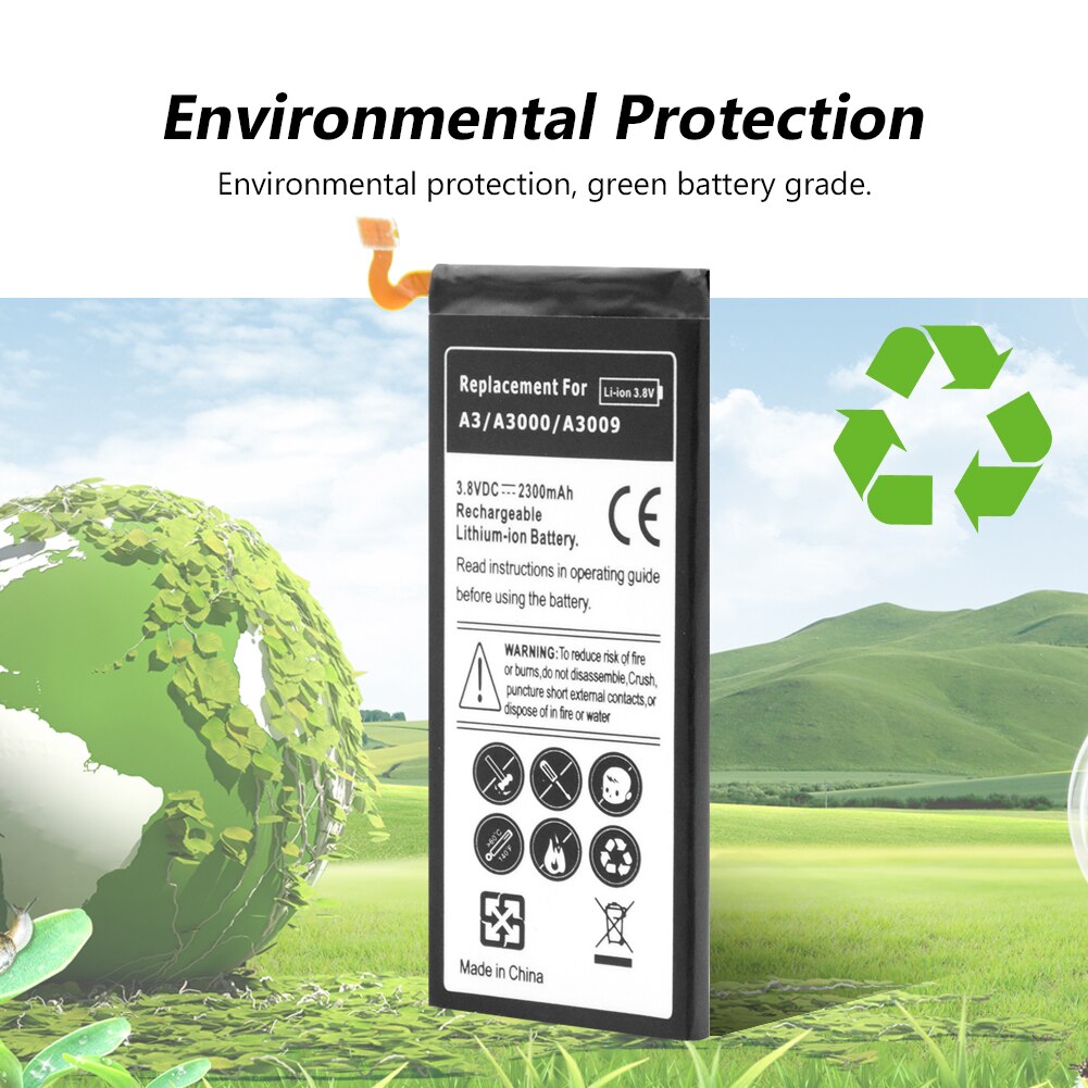 Pour Samsung Galaxy A3 EB-BA300ABE Batterie A300 A300F SM-A300FU A3000 A3009 A300X A300F Batterie Batterie 2300mAh Remplacement