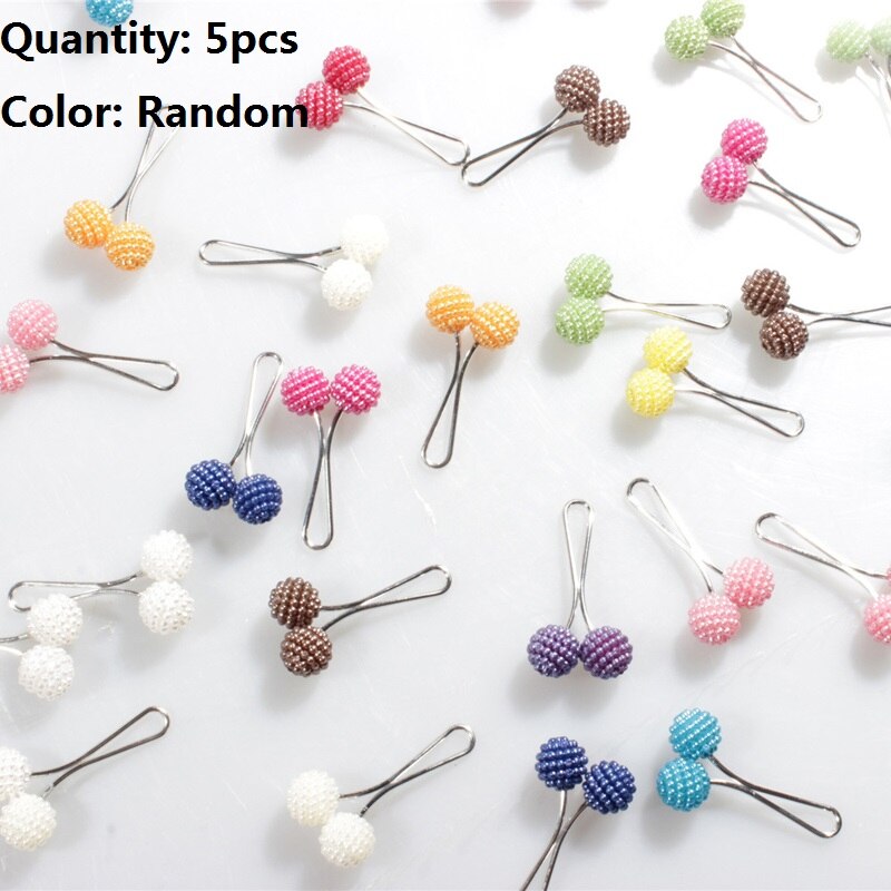 5 stücke Perle Clip Schal Stift Kopftuch Schal Schal Zubehör Dame Muslim Schal Clips Neue Moslemisches Hijab Schal Stift: Ramdom-D