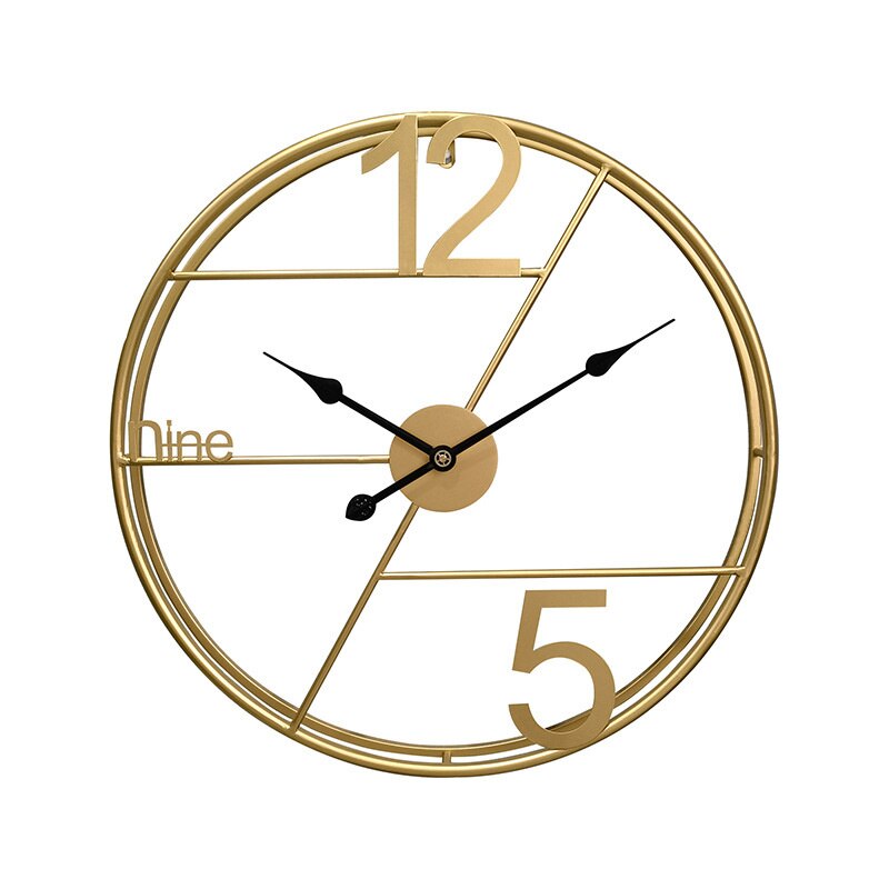 Gold Wall Clock Modern Large Wall Clocks Living Room Clock Nordic Background Wall Decorative Clock Silent Wall Clock: 60cm Gold