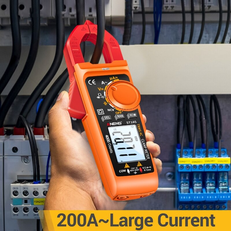 Multimeter 4000 Counts Digital Multimeter with DC AC Voltmeter Ohm Volt Amp Tester AC/DC 600V AC 200A 40M NCV Function