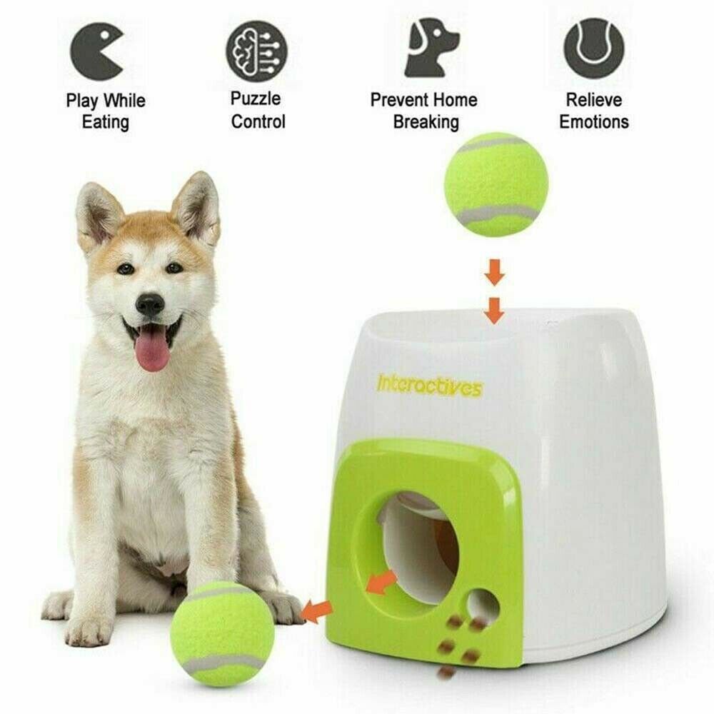 Automatic Ball Launcher Dog Throwing Machine Toy Interactive Tennis Pet Thrower Pet Tennis Trainer For Pet Toy