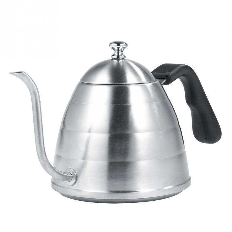Household 304 Stainless Steel Pour Over Coffee Gooseneck Kettle Teapot for Home Cafe Coffee Pot 900ml
