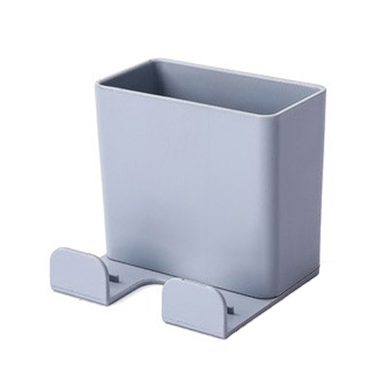 Soporte de pared para teléfono móvil, estante de almacenamiento para montar en paredes, soporte colgante para teléfono inteligente, multifunción de carga, caja de almacenamiento remota multifuncional: gray