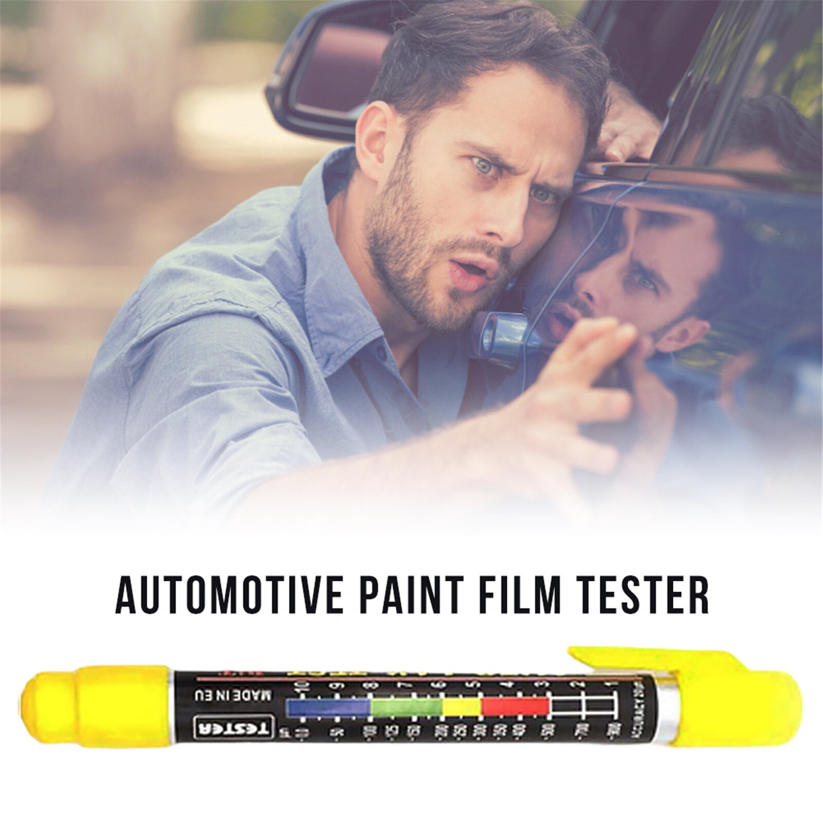 Auto Paint Test Auto Paint Thickness Tester Meter Gauge Crash Checking Test Paint Tester With Magnetic Tip Scale No Calibration