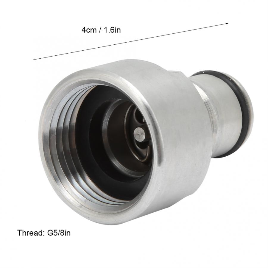 Beer 2Pcs Stainless Steel Ball Lock Keg Coupler Adapter Ball Lock Quick Disconnect Conversion Kit for Home Brewing G5/8in beer