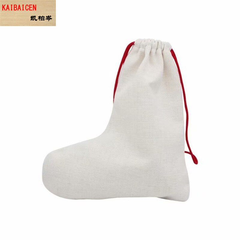 10pcs/lot Blank Sublimation linen christmas socks Bag For Sublimation INK Print DIY Heat Press Transfer 18*38CM