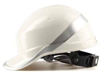 Sikkerhedshjelm arbejde abs beskyttelseshætte justerbar hjelm med fosforstribe byggeplads isolerende beskytte hjelme: Hvid