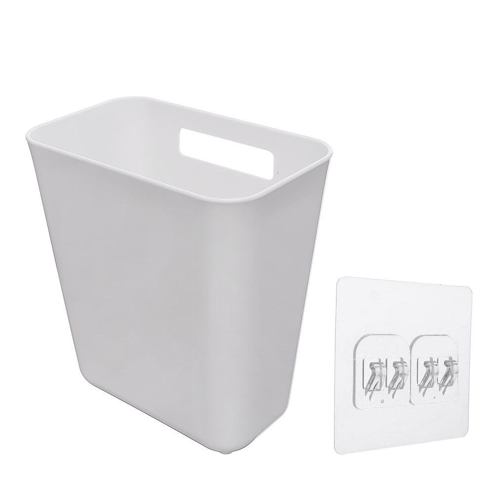 1/2/3PCS Storage Basket Wall Mounted Non Perforated Household Drainage Uncovered Remote Control Storage Box Bedroom Bathroom Box: L / black