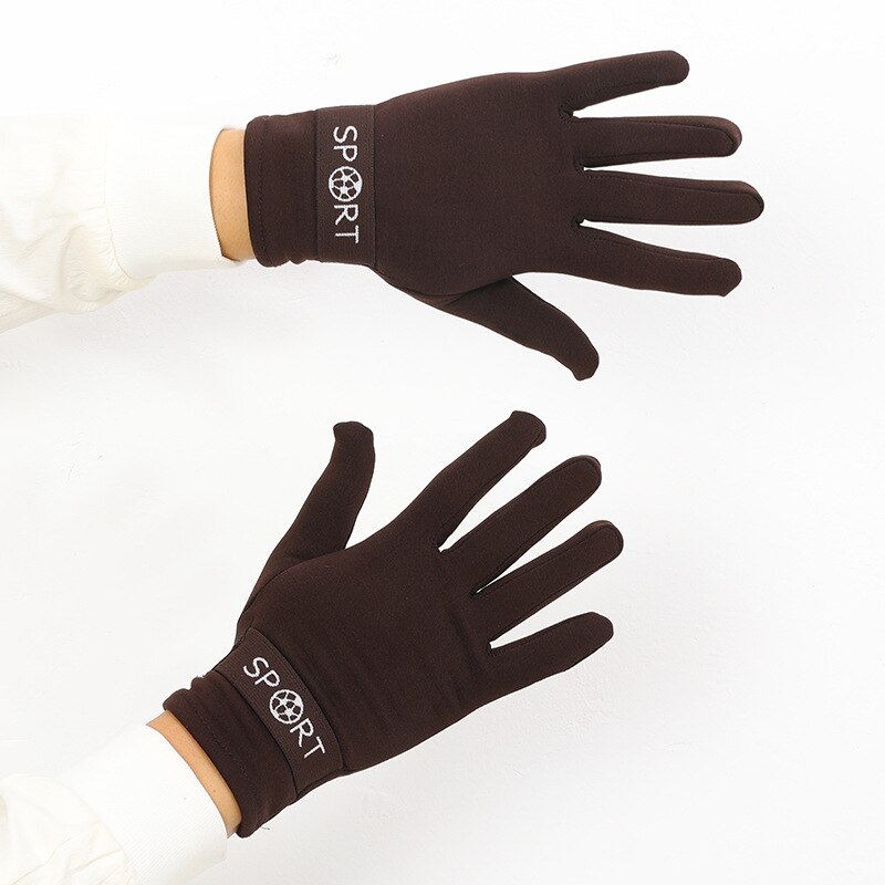 Handsker mænd vinter varm strikket elastisk fuldfingerhandsker solid uldmateriale tyk varm cykelhandsker