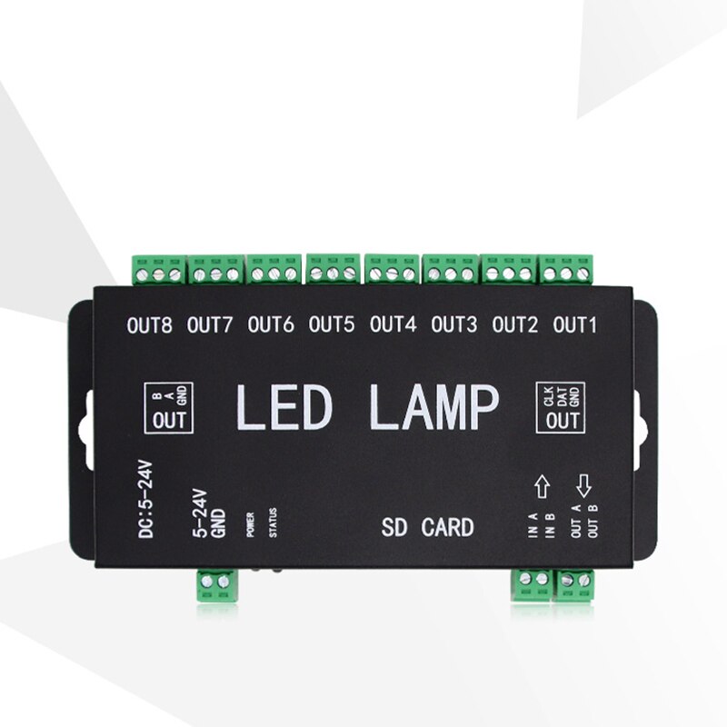 LED Bluetooth Symphony WS2811 Programmable 8-Port RF APP Controller Guardrail Tube Point Light Source Controller