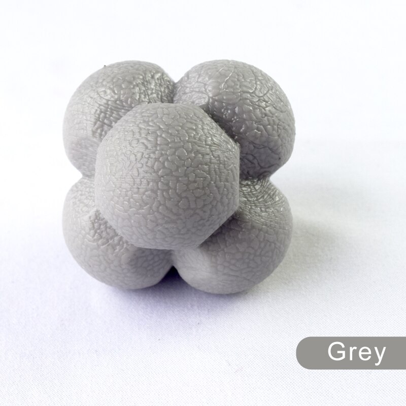Silicagel Agile Gecoördineerd Reactie Oefening Fitness Training Bal 5.5Cm Zeshoekige Reactie Bal: Grijs