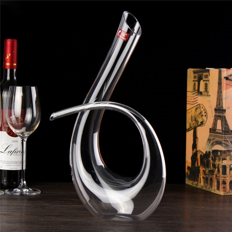 Jarra hecha a mano de 6 formas para vino tinto, Brandy, Copas de cristal de champán, botella decantadora, vertedor para Bar familiar, de cumpleaños, 1200ML