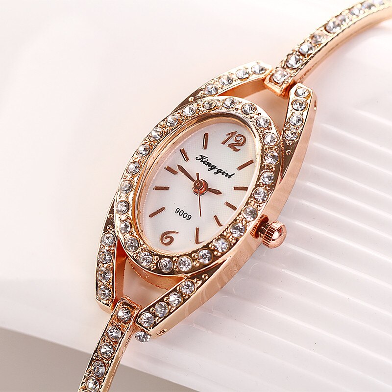 dames en vrouwen armband rvs crystal quartz horloge legering diamant dames armband horloge часы женские 50%
