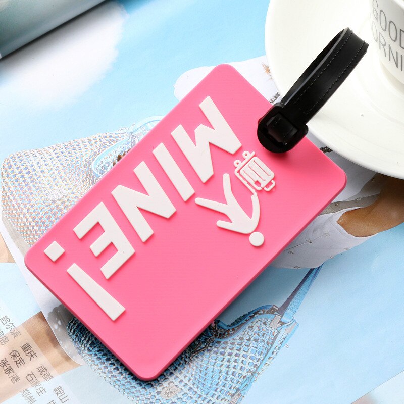 Luggage&bags Accessories Cute Novelty Rubber Funky Travel ID Addres Holder Label Straps Suitcase Luggage Tags: Pink