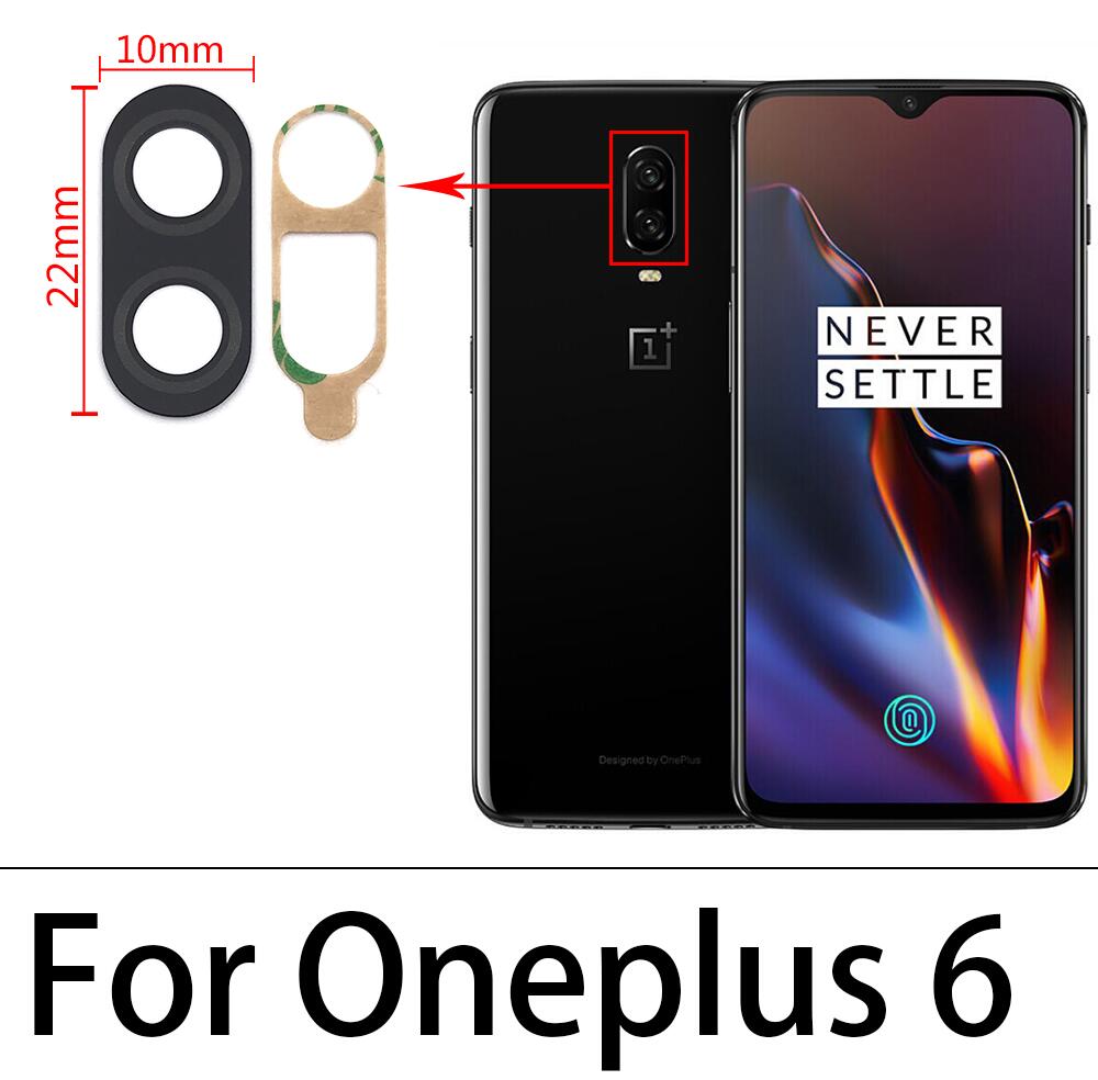 Glass Lens With Glue Sticker For Oneplus 5 5T 6 6T 7 7T 8 8T Pro Nord 9 Pro Nord 100 Camera Glass Lens With Repair Parts: For Oneplus 6