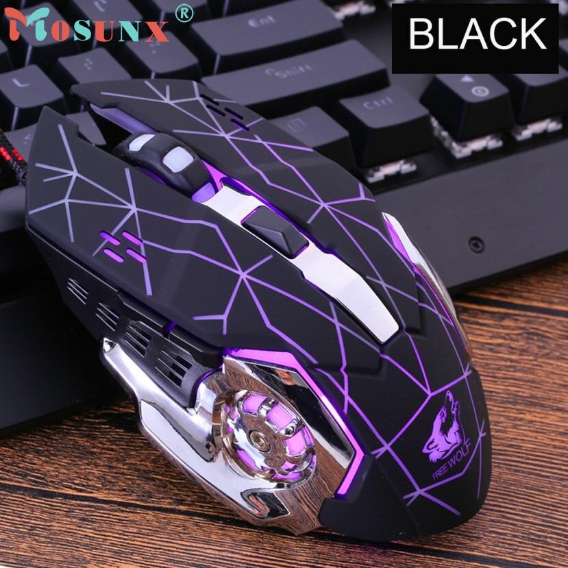 Mus raton led lys 4000 dpi optisk usb ergonomisk gamer gaming mus genopladelig computermus 18 aug 3