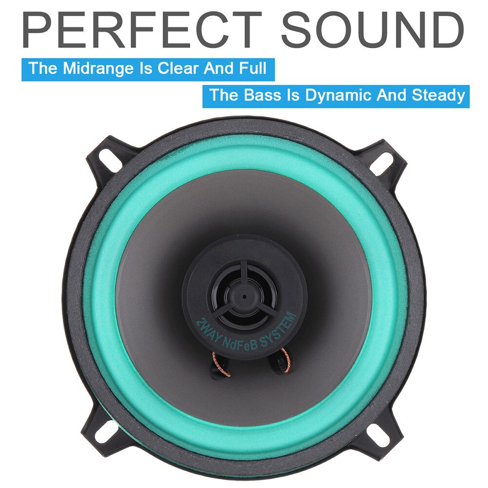 5 pulgadas 2 HiFi para coche altavoz Coaxial VO-502 100W 4 ohmios Universal del coche Puerta de Audio de coche altavoz 130x130mm
