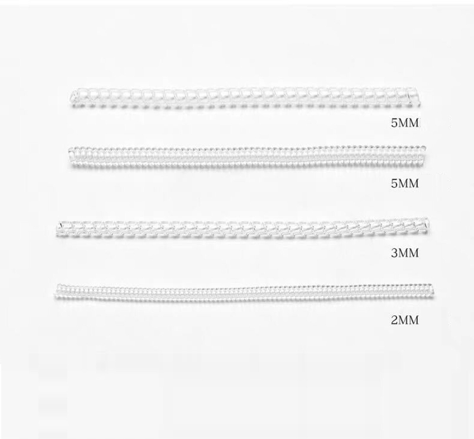 4pcs/lot Invisible Transparent Spiral Based Ring Sizer Adjuster Guard Insert Tightener Reducer Resizing For Jewelry Tools #50g