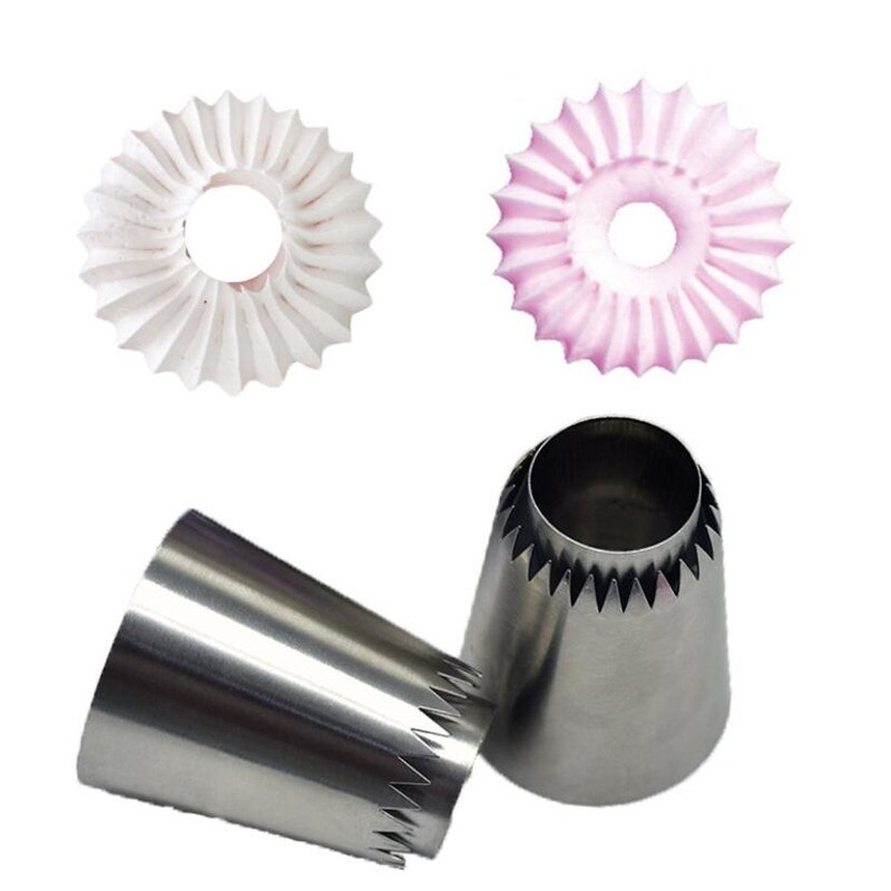 2Pcs Sultan Buis Russische Gebak Tip Icing Piping Stainlessl Staal Nozzles Grote Icing Piping Nozzles Cupcake Bakken Tools