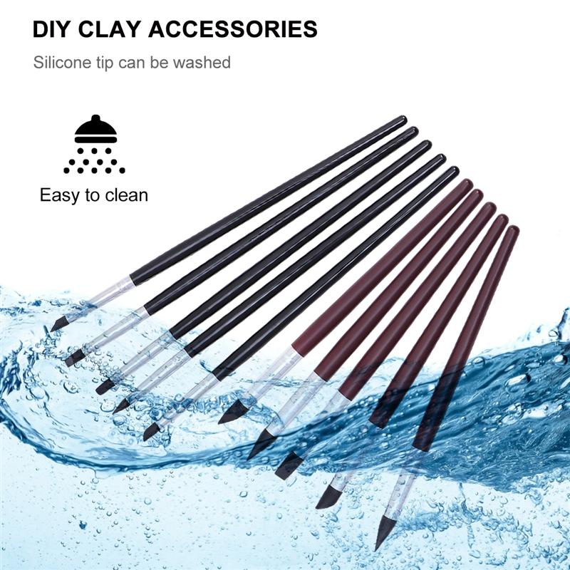 1 Set/10pcs Clay Sculpting Tools Silicone Carving Tool Set for DIY