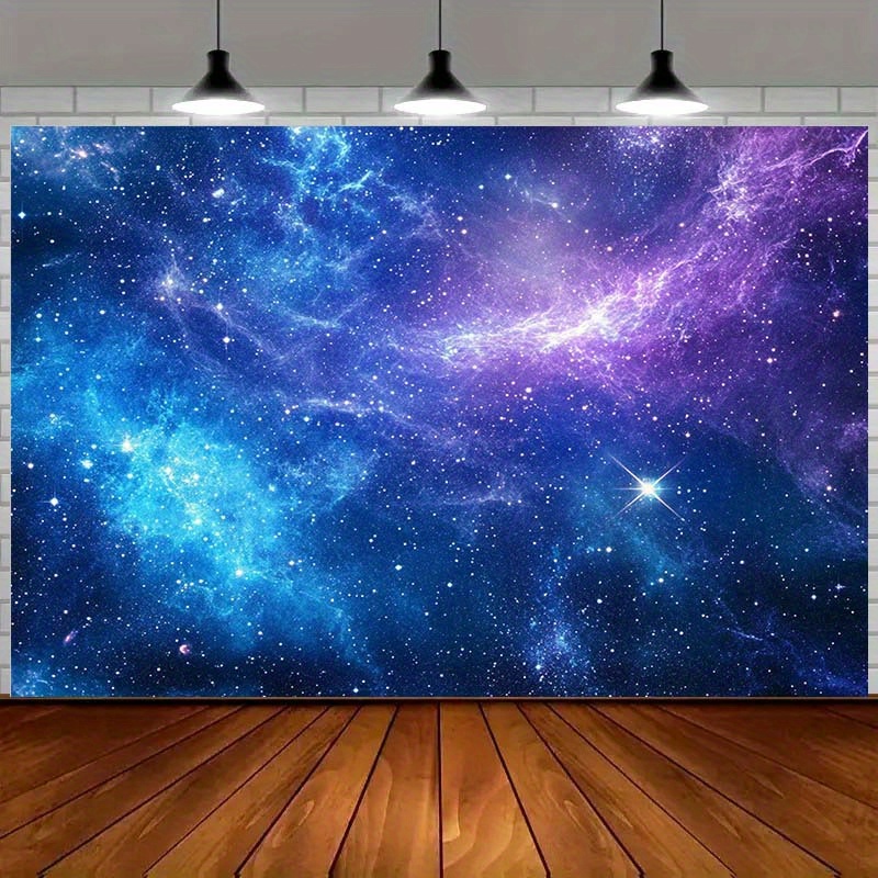 1 piece of cosmic galaxy background cloth with starry sky and nebula - vivid deep space photography background
