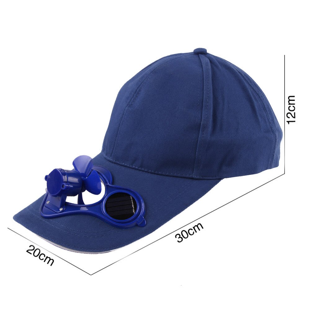 Sommarfläkt cool solhatt keps soldriven andningsbar skugga solskyddshatt hållbar utomhuscamping sommar #yj