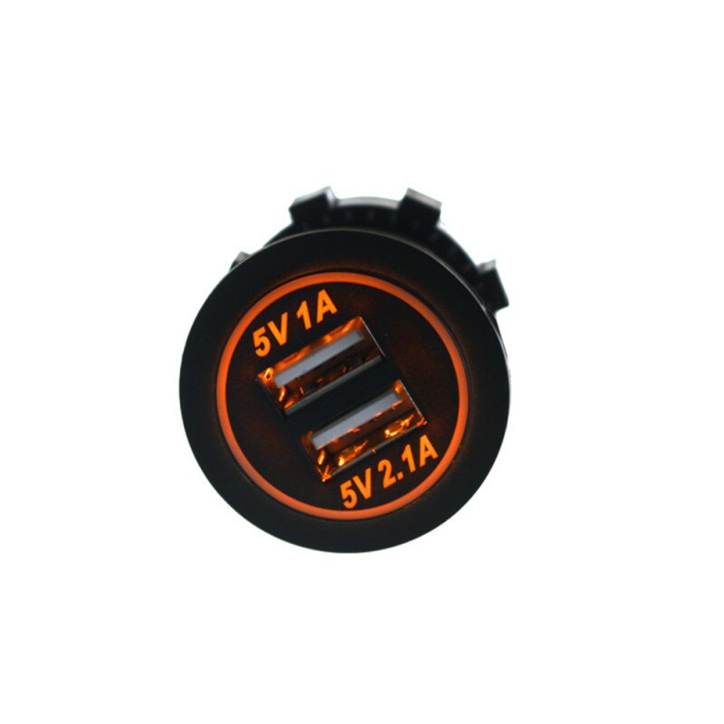 Motorfiets Usb Charger Modificatie Waterdicht Dual USB Enkele LED 12 V-24 V 3.1A Socket Mount Oplader Voor Auto truck RV Boot